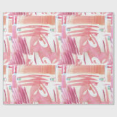 Pink Razzle Valentines Geschenkpapier (Flach)