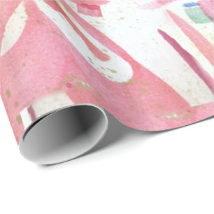 Pink Razzle Valentines Geschenkpapier