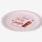 Pink Ready to Pop Soda Pop Cola Kinderdusche Pappteller (Schrägansicht)