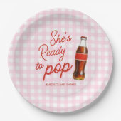 Pink Ready to Pop Soda Pop Cola Kinderdusche Pappteller (Vorderseite)