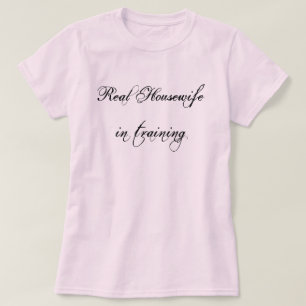 Pink-Real-Hausfrau in Training 3/4-Ärmel Jersey- T-Shirt