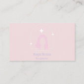 Pink Receptionist Business Card doppelseitig Visitenkarte (Rückseite)