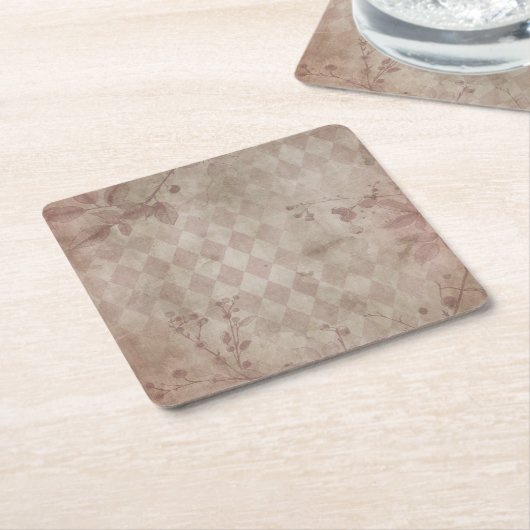 pink rechteckiger pappuntersetzer (angewinkelt)