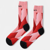 Pink Red Art Deco Design Socks Socken (Linkes Detail)