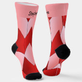 Pink Red Art Deco Design Socks Socken (Gewinkelt)