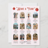 Pink & Red Bow Jahr der Überprüfung Weihnachten (Rückseite)