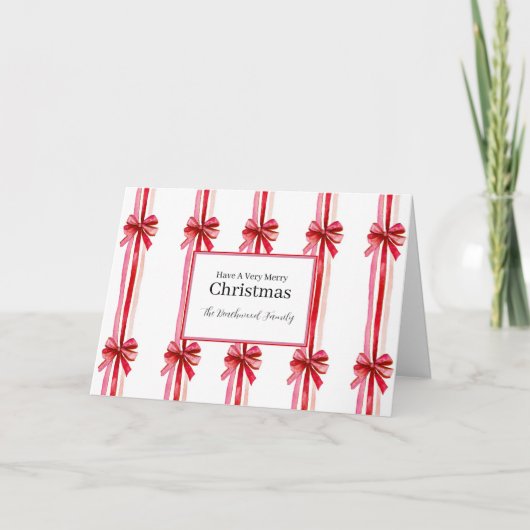 Pink Red Bows Weihnachten (Vorderseite)