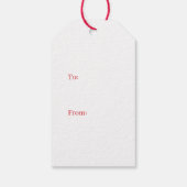 Pink Red Bows Weihnachten Geschenkanhänger (Rückseite)