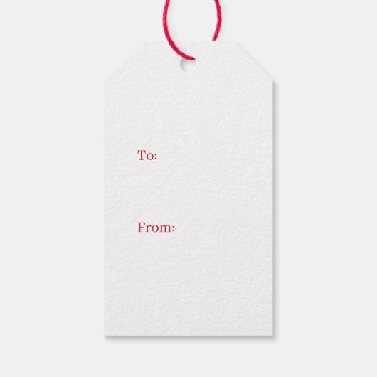 Pink Red Bows Weihnachten Geschenkanhänger (Rückseite)