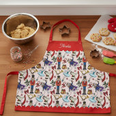 Pink & Red Christmas Nutcracker Ballet Kids Schürze