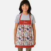 Pink & Red Christmas Nutcracker Ballet Kids Schürze (Insitu)