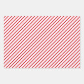 Pink Red Classic Stripes Geschenkpapier Set (Vorderseite 3)