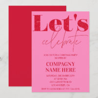 Pink Red Company Weihnachts-Party Feiern wir
