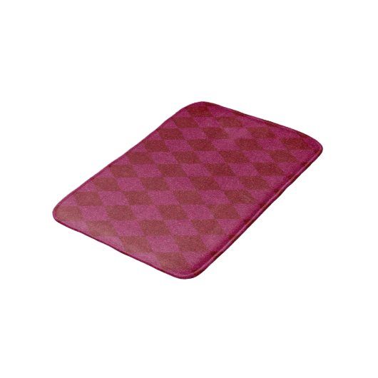 Pink & Red Diamond Glitzer Pouf Badematte (Schrägansicht)