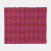 Pink & Red Diamond Glitzer Pouf Fleecedecke (Vorderseite (Horizontal))