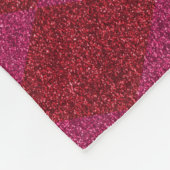 Pink & Red Diamond Glitzer Pouf Fleecedecke (Ecke)