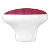 Pink & Red Diamond Glitzer Pouf Keramikknauf (Seitenansicht)
