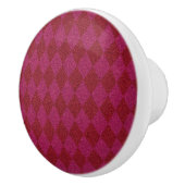 Pink & Red Diamond Glitzer Pouf Keramikknauf (Rechts)