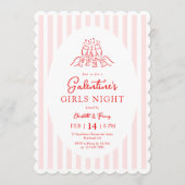 Pink Red Galentine's Party Invitation Einladung (Vorderseite)