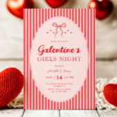 Pink Red Galentine's Party Invitation Einladung