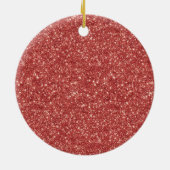 Pink Red Glitter Butterflies Christmas Keramik Ornament (Hinten)