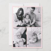 Pink & Red Grandmillennial Baby's 1. Weihnachten (Rückseite)