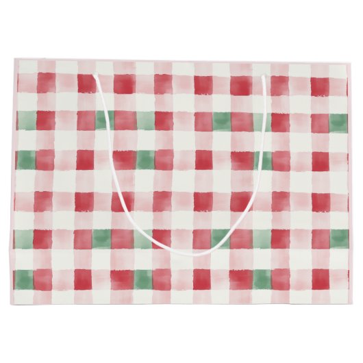 Pink Red Green Retro Muster Weihnachtsgeschenk Tas Große Geschenktüte (Rückseite)