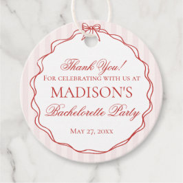 Pink & Red Heart Lingerie Bachelorette Party Geschenkanhänger