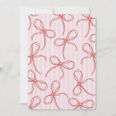 Pink & Red Heart Lingerie Shower Panty Party  Einladung (Rückseite)