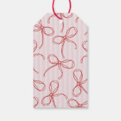 Pink & Red Heart Lingerie Shower Panty Party Favor Geschenkanhänger (Rückseite)