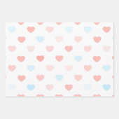 Pink Red Heart Xo Xo Geschenkpapier Set (Vorderseite 3)