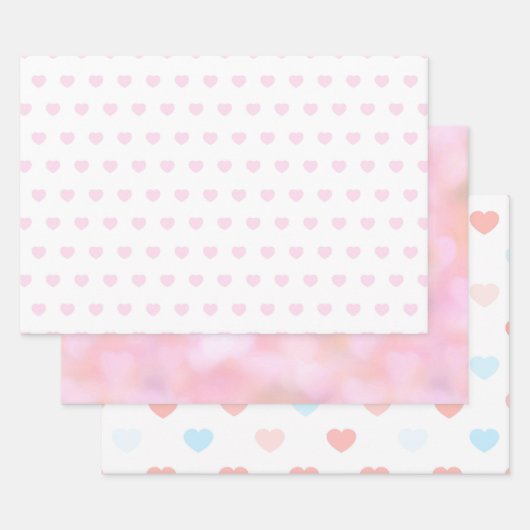 Pink Red Heart Xo Xo Geschenkpapier Set (Set)