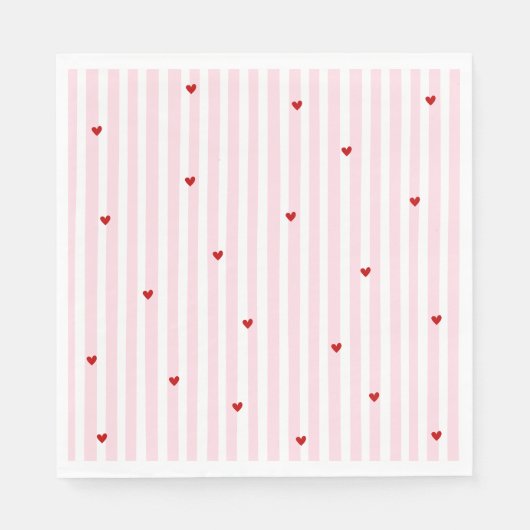Pink Red Hearts Little Sweetheart Baby Shower Serviette (Vorderseite)