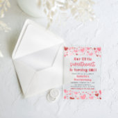 Pink Red Hearts Little Sweetheart Erster Geburtsta Acryleinladungen