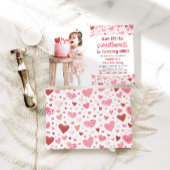 Pink Red Hearts Little Sweetheart Erster Geburtsta Einladung