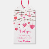 Pink Red Hearts Sweetheart Birthday Geschenkanhänger (Vorderseite)