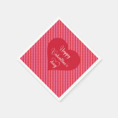 Pink Red Hearts Valentine Napkins Romantic Table  Serviette (Ecke)