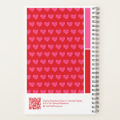 Pink & Red Illustrated Hearts Color Palette Notizblock (Rückseite)