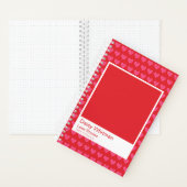 Pink & Red Illustrated Hearts Spiral Notebook Notizblock (Innen)