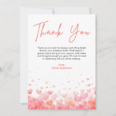 Pink & Red Liebe liegt in der Luft Brautdusche  Dankeskarte (Vorderseite)