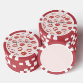 Pink Red Lips Kiss Pokerchips (Stapel)