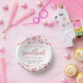 Pink Red Little Sweetheart Valentine Baby Dusche Pappteller (Party)
