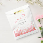 Pink & Red Love is in the Air Bridal Shower  Geschenktütchen (Versiegelt)