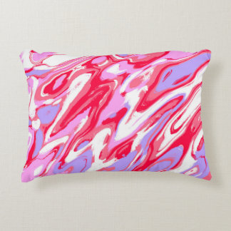 Pink Red Marble Texture Liquid Paint Mixture Dekokissen