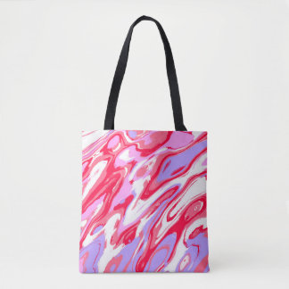 Pink Red Marble Texture Liquid Paint Mixture Tasche