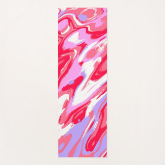 Pink Red Marble Texture Liquid Paint Mixture Yogamatte