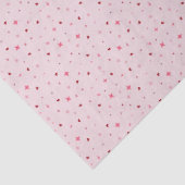 Pink & Red Mini Stars and Hearts Pattern Seidenpapier (Detail)