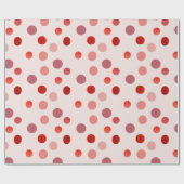 Pink & Red Polka Dots Wrapping Paper | spielerisch Geschenkpapier (Flach)