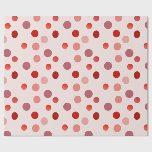 Pink & Red Polka Dots Wrapping Paper | spielerisch Geschenkpapier (Flach)
