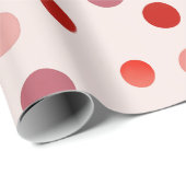 Pink & Red Polka Dots Wrapping Paper | spielerisch Geschenkpapier (Rolleneckpunkt)